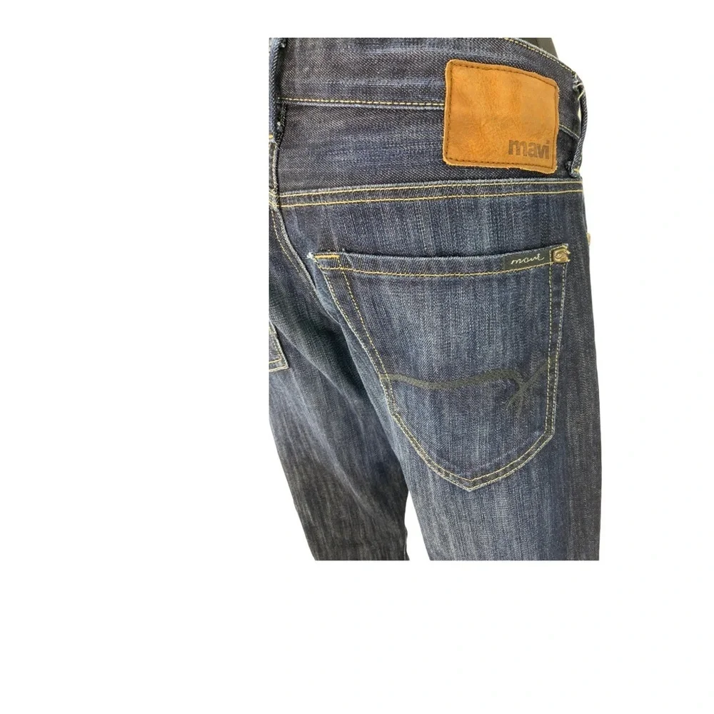Mavi Mens Matt Mid Ruse Boot Cut Blue Jeans A4